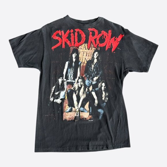 Vintage Black Skid Row America Tour T-Shirt - Picture 1 of 3